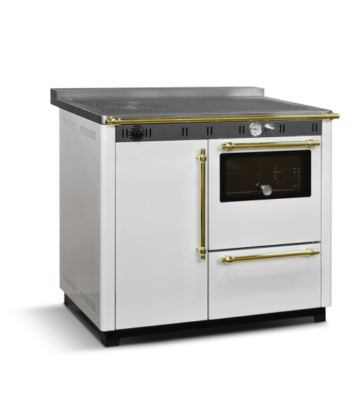 Stufa a legna con forno NUX 95 cm Bianco