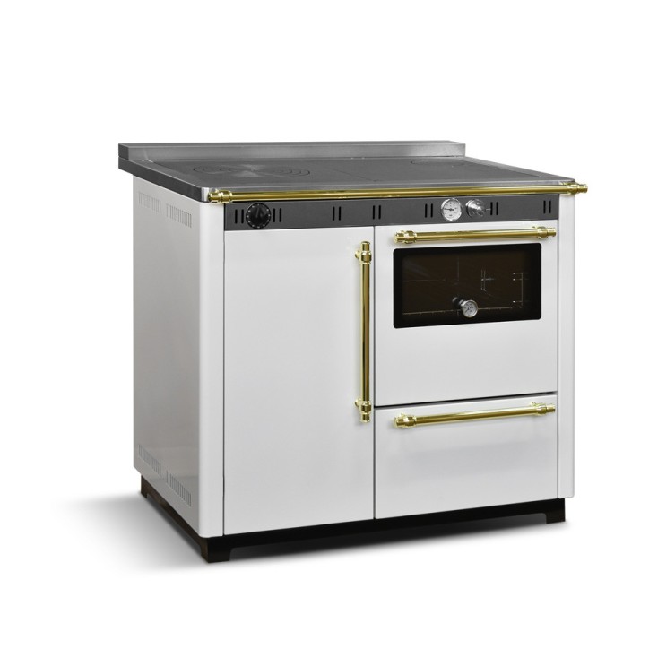 Fogão a lenha com forno NUX 95 cm Branco