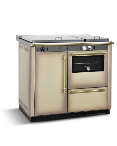 Cuisinière à bois avec four NUX 95 cm Cappuccino