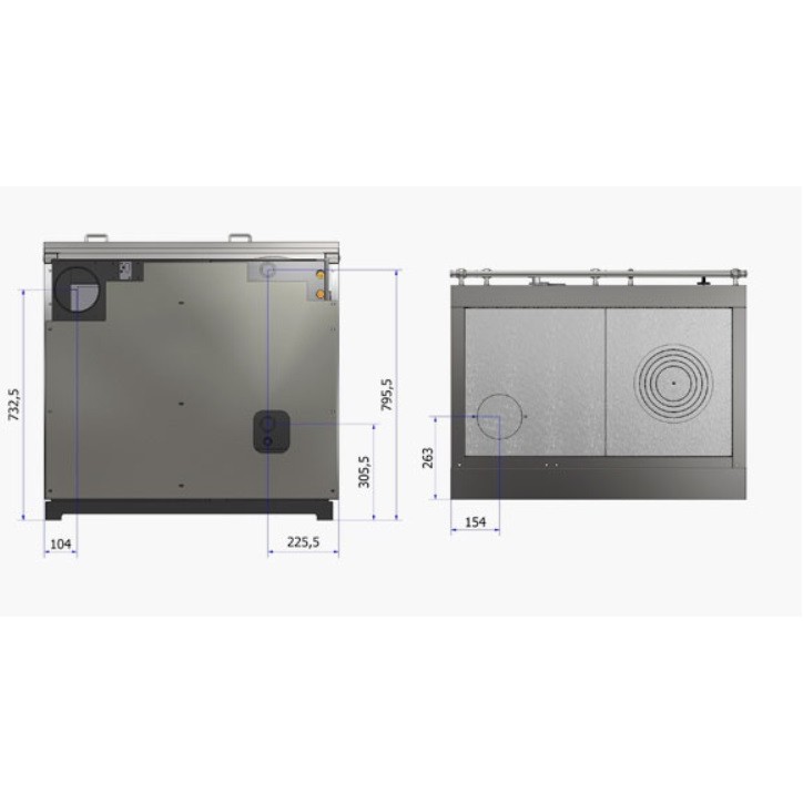 copy of Cuisinière à bois NUX 95 cm noire