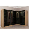 Armoire d'angle dressing CHENE en L 440x210x52