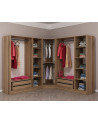 Armoire d'angle dressing CHENE en V 440x210x52