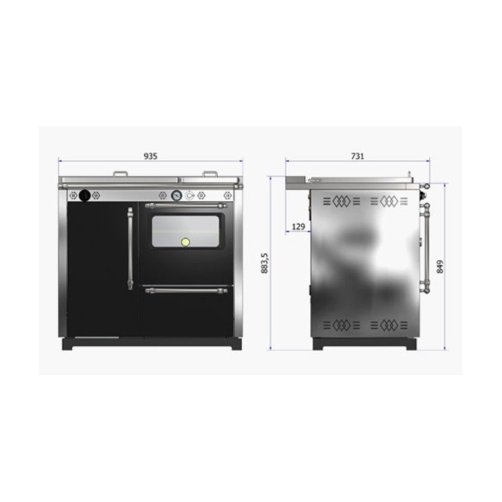 Fogão a lenha com forno VOX 95 cm Vermelho