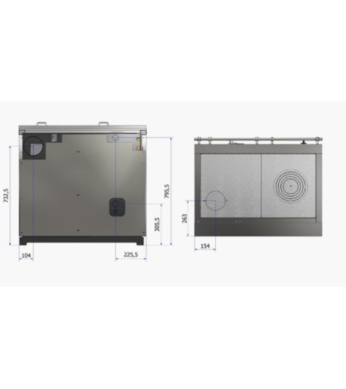 Stufa a legna con forno VOX 95 cm Rossa