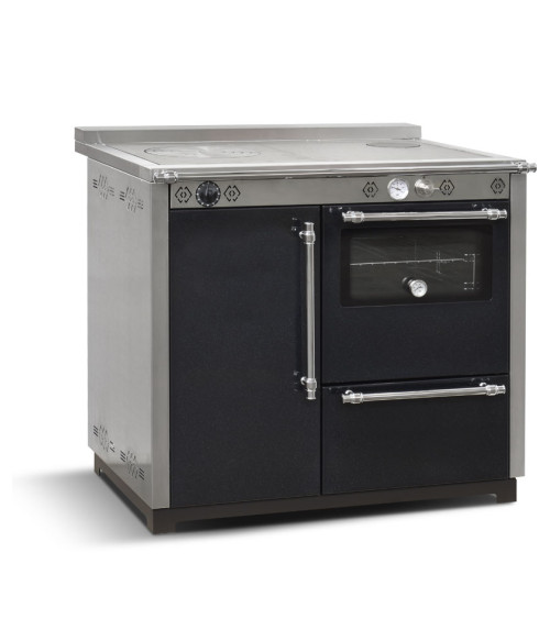 Fogão a lenha com forno VOX 95 cm Preto