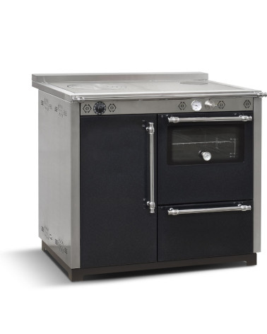 Stufa a legna con forno VOX 95 cm Nero