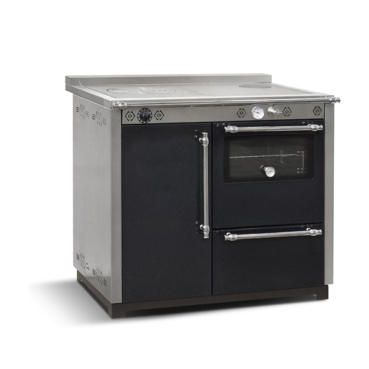 Fogão a lenha com forno VOX 95 cm Preto