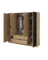 Armoire MELODIE 206 cm chêne