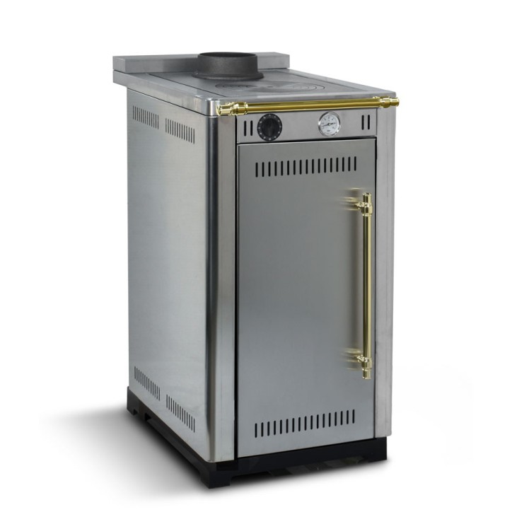 Fogão a lenha MINI 45 cm em aço inox Fogão a lenha MINI 45 cm em aço inox