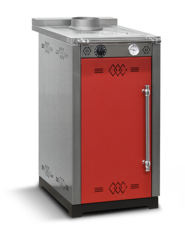 Cuisinière à bois MINA 45 cm Rouge