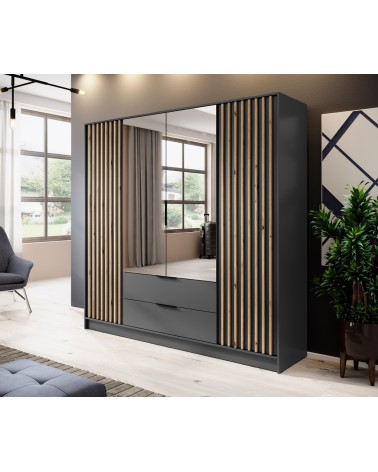 Armoire MELODIE 206 cm anthracite