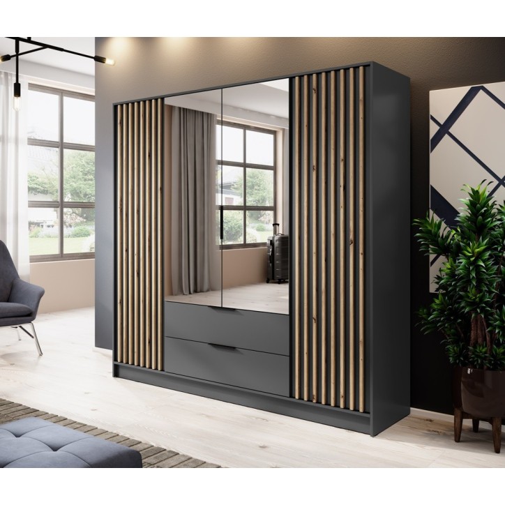 Armoire MELODIE 206 cm anthracite