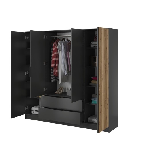 Armoire MELODIE 206 cm anthracite