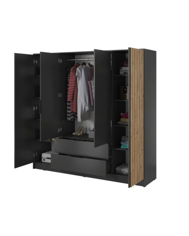 Armoire MELODIE 206 cm anthracite