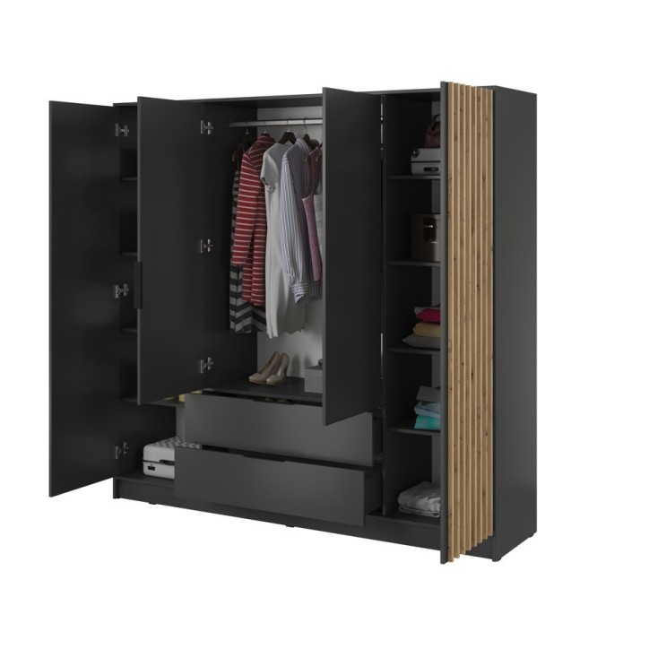 Armoire MELODIE 206 cm anthracite