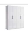copy of Chambre complète 2 chevets + commode + lit avec sommier Blanc et Gris