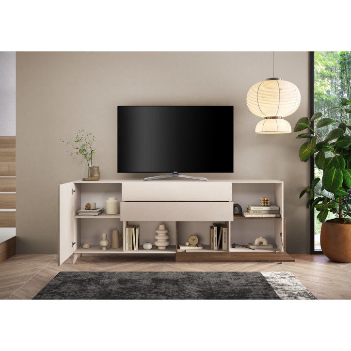 Buffet ANDORRE 240 cm 2 portes et 2 tiroirs Coloris au choix Buffet ANDORRE 240 cm 2 portes et 2 tiroirs Coloris au choix