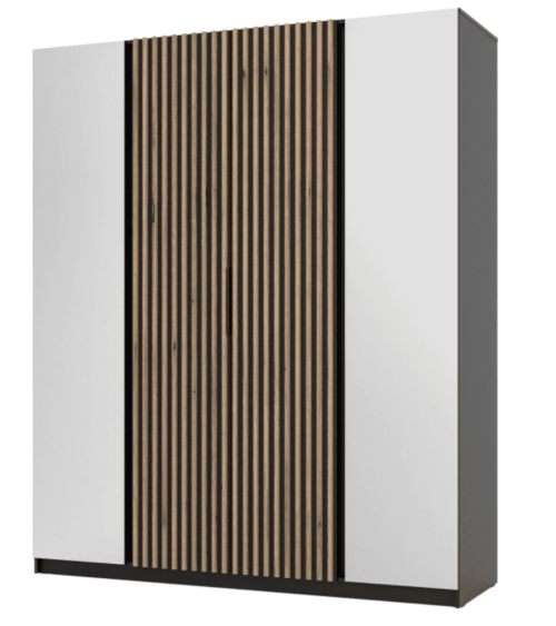 Armoire KAJA en blanc et chêne