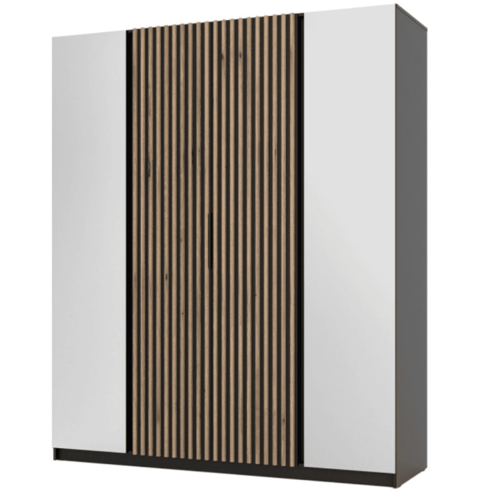 Armoire KAJA en blanc et chêne Armoire KAJA en blanc et chêne