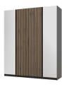 Armoire KAJA en blanc et chêne