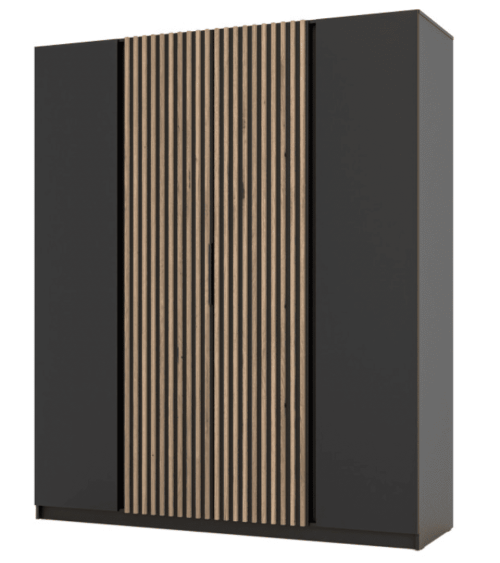 Armoire KAJA en noir et chêne