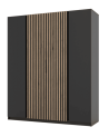 Armoire KAJA en noir et chêne