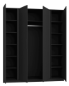 Armoire KAJA en noir et chêne