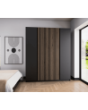 Armoire KAJA en noir et chêne