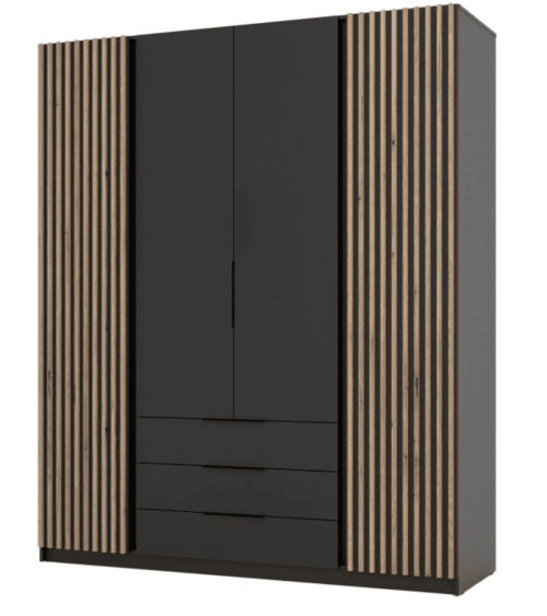 Armoire Kaja Noir & Chêne