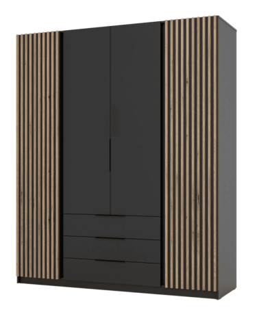 Armoire Kaja Noir & Chêne