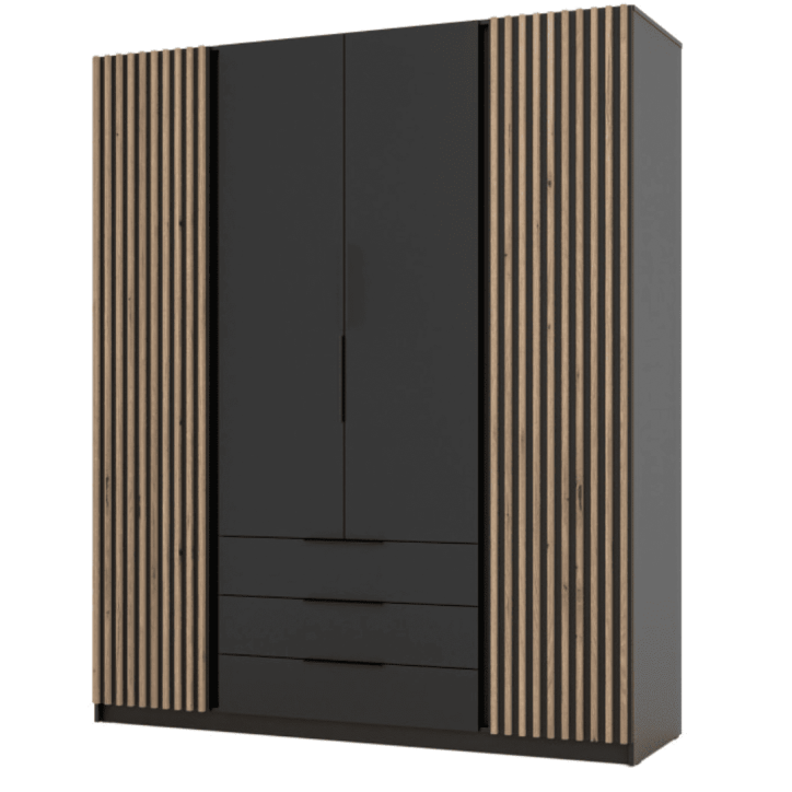 Armoire Kaja Noir & Chêne