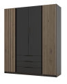 Armoire Kaja Noir & Chêne