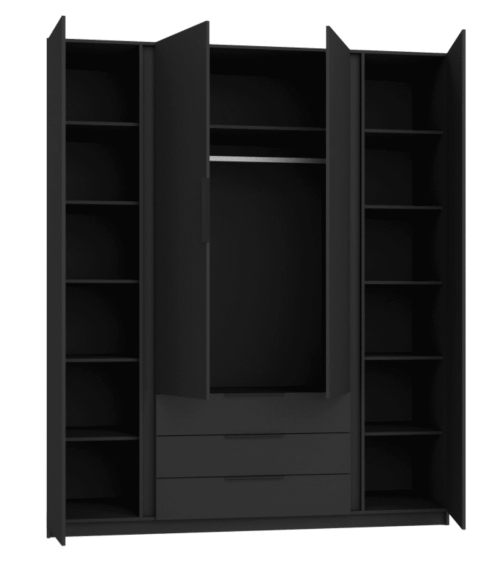 Armoire Kaja Noir & Chêne