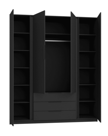 Armoire Kaja Noir & Chêne