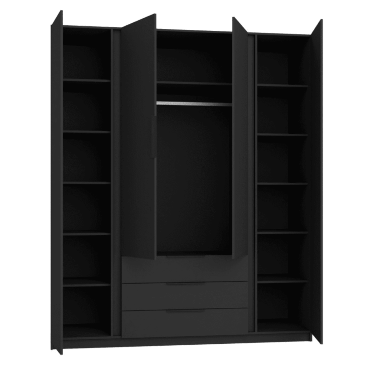 Armoire Kaja Noir & Chêne