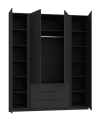 Armoire Kaja Noir & Chêne