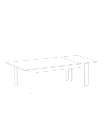 Tavolo ANDORRE 137 cm con prolunga 48 cm Cashmere