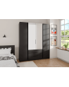 Armoire KAJA - Gris anthracite et blanc, 200 x 239 x 61,9 cm