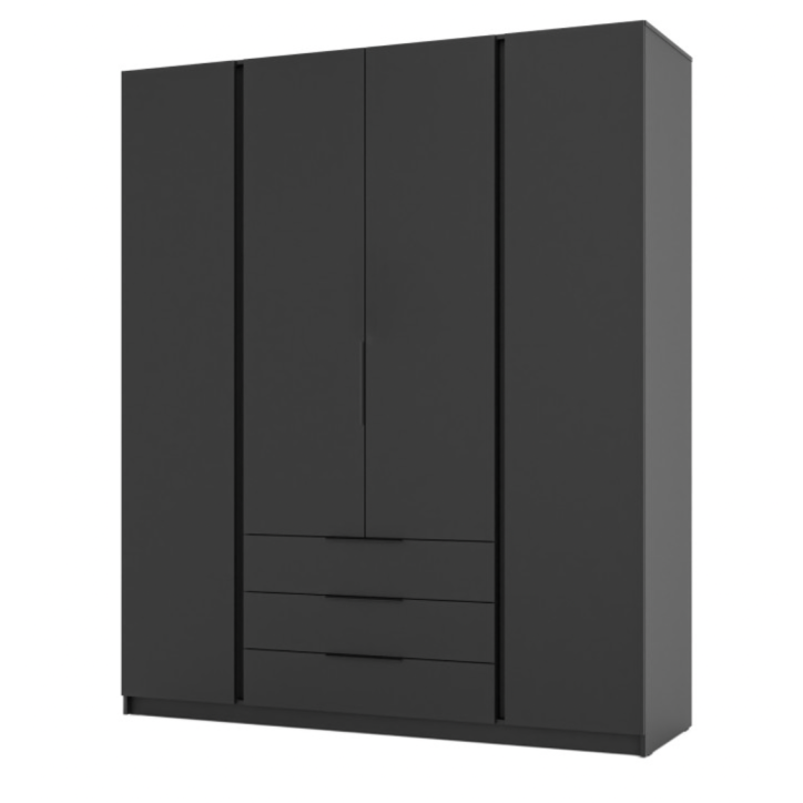 Armoire KAJA Gris Anthracite – 200 x 239 x 61,9 cm