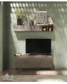 Mueble TV de 3 puertas PAUL 180 cm Bronce y Mercurio
