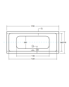 QUADRO rechthoekig bad 170/175/ 180/190 cm