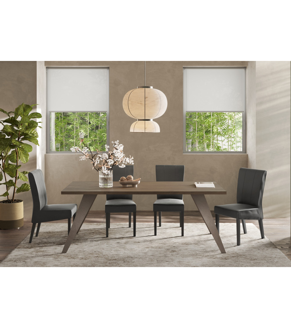 Mesa PAUL 210 cm Carvalho de Mercúrio e bronze