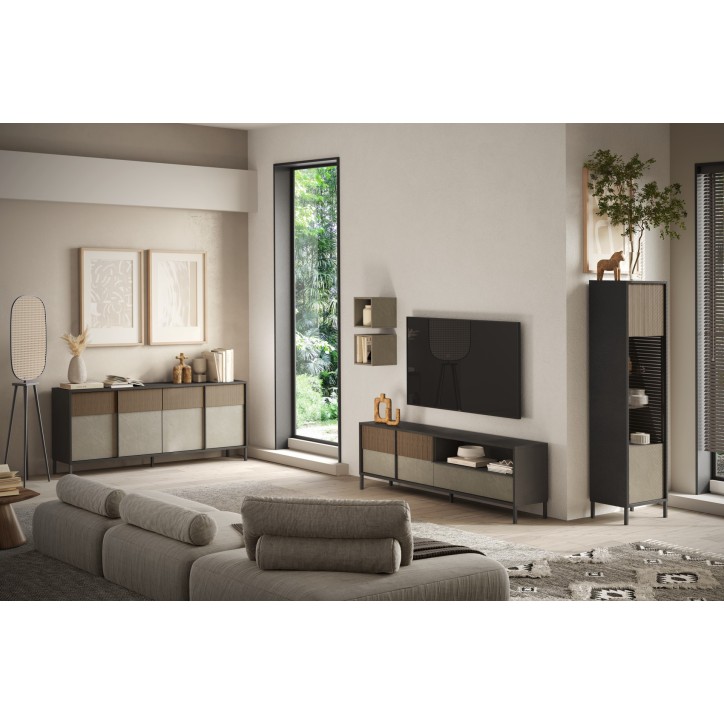 copy of Buffet EVEREST 206 cm Lave, argile et bois