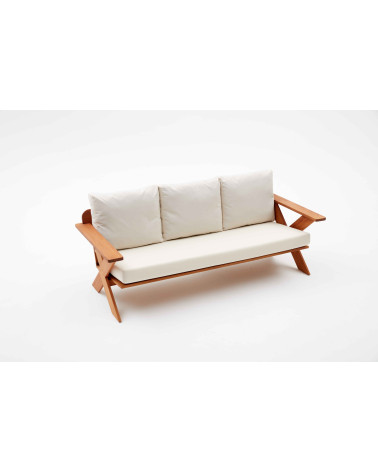 Conjunto de muebles de jardín St Jean Crudo y madera de Iroko