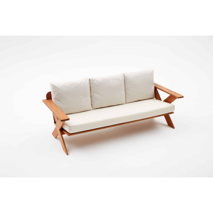 Mobili da giardino St Jean Ecru e legno Iroko