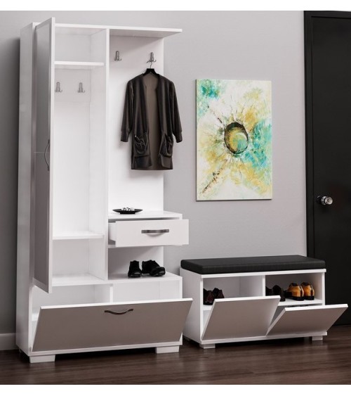 Meuble d'entrée avec banc  NILDA