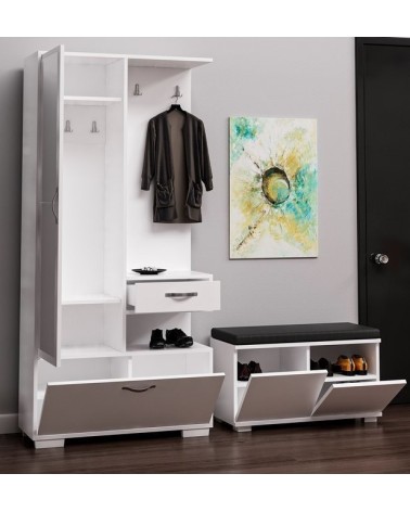 Meuble d'entrée avec banc  NILDA