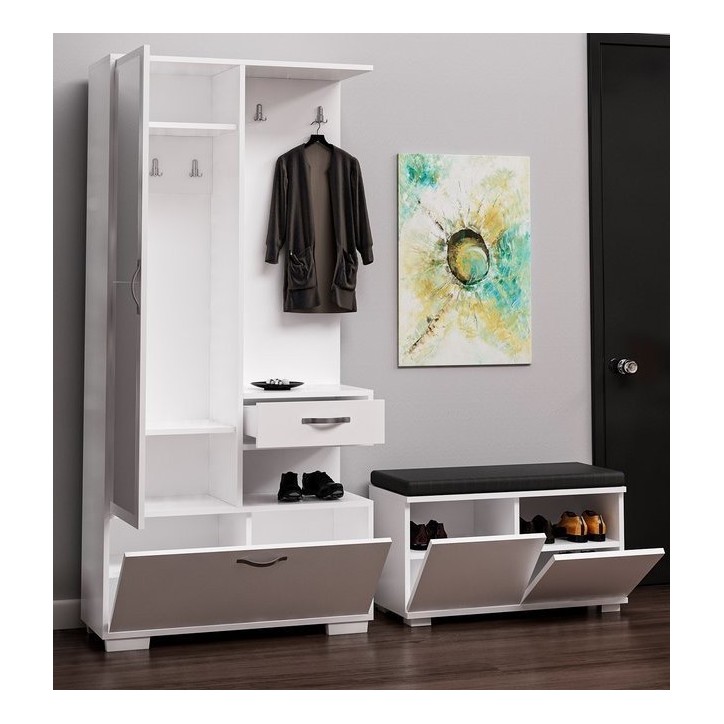 Meuble d'entrée avec banc  NILDA
