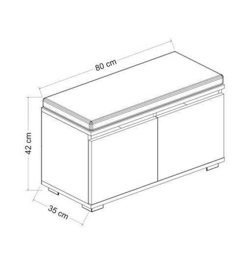 Meuble d'entrée avec banc  NILDA