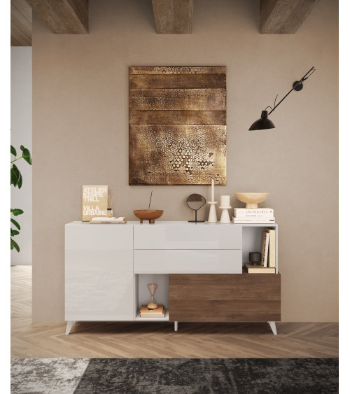 Sala completa ANDORRE Carvalho mercúrio e branco